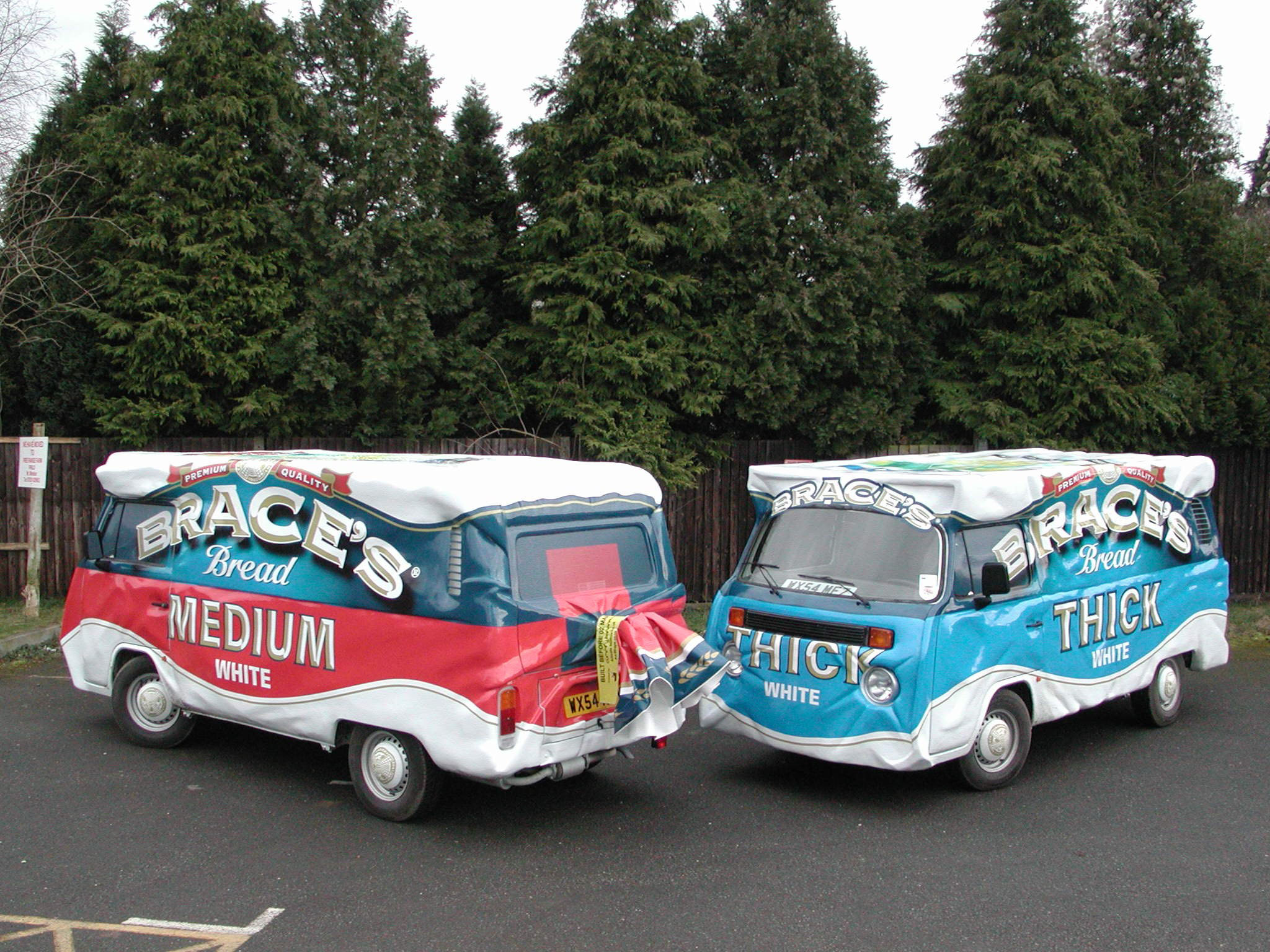 Camper vans converted to loaves of bread