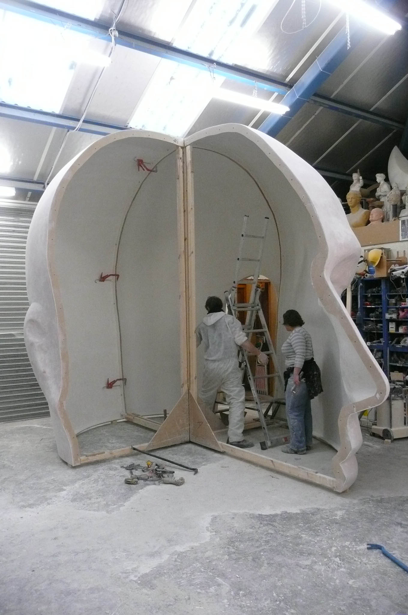 Head being bolted together