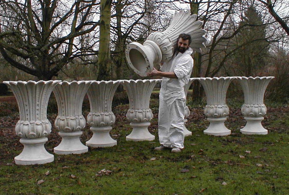 Lightweight fibreglass urns