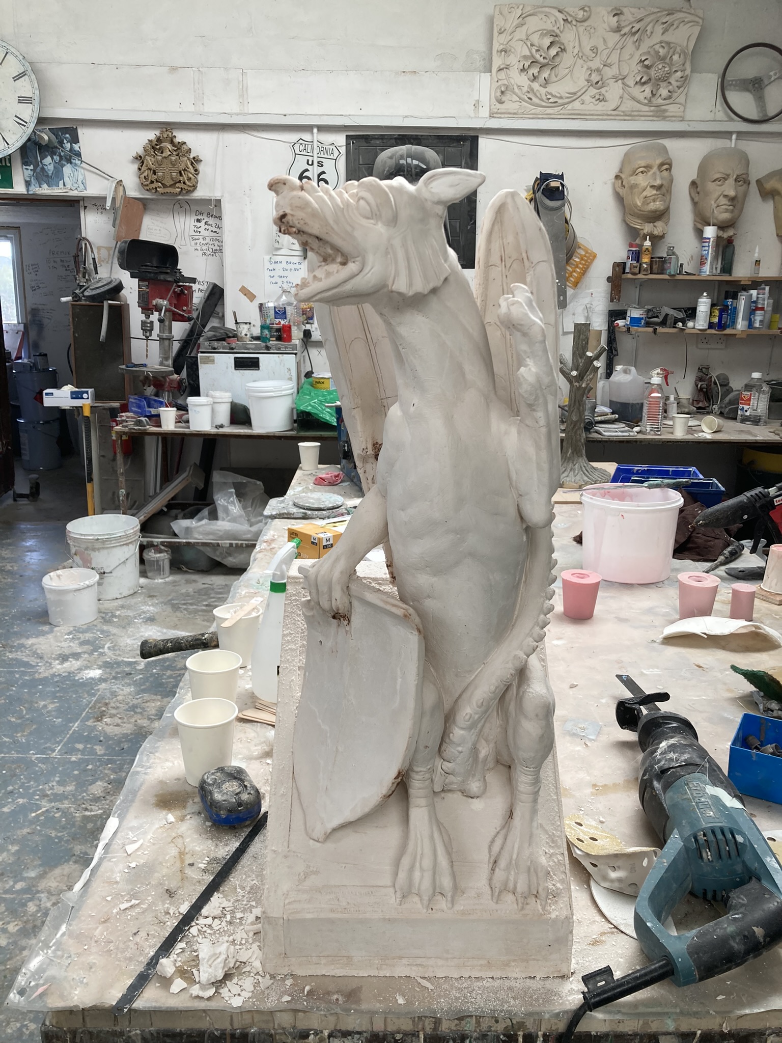 fibreglass cast of dragon