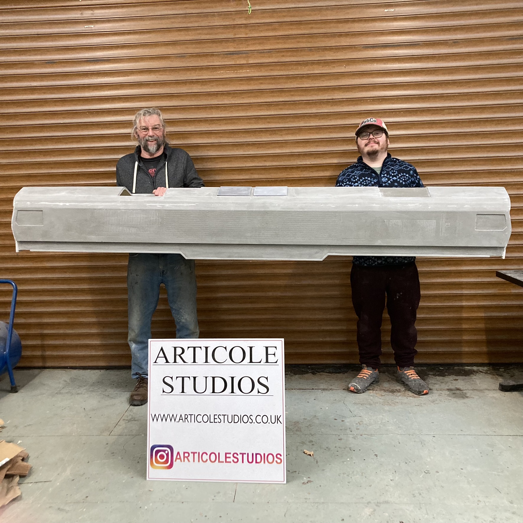 fibreglass cast of train