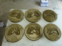 2012 Olympic athelites handprints