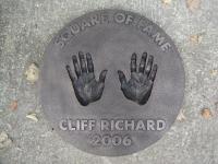 Cliff Richard handprint plaque