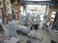Wenlock statues being worked on